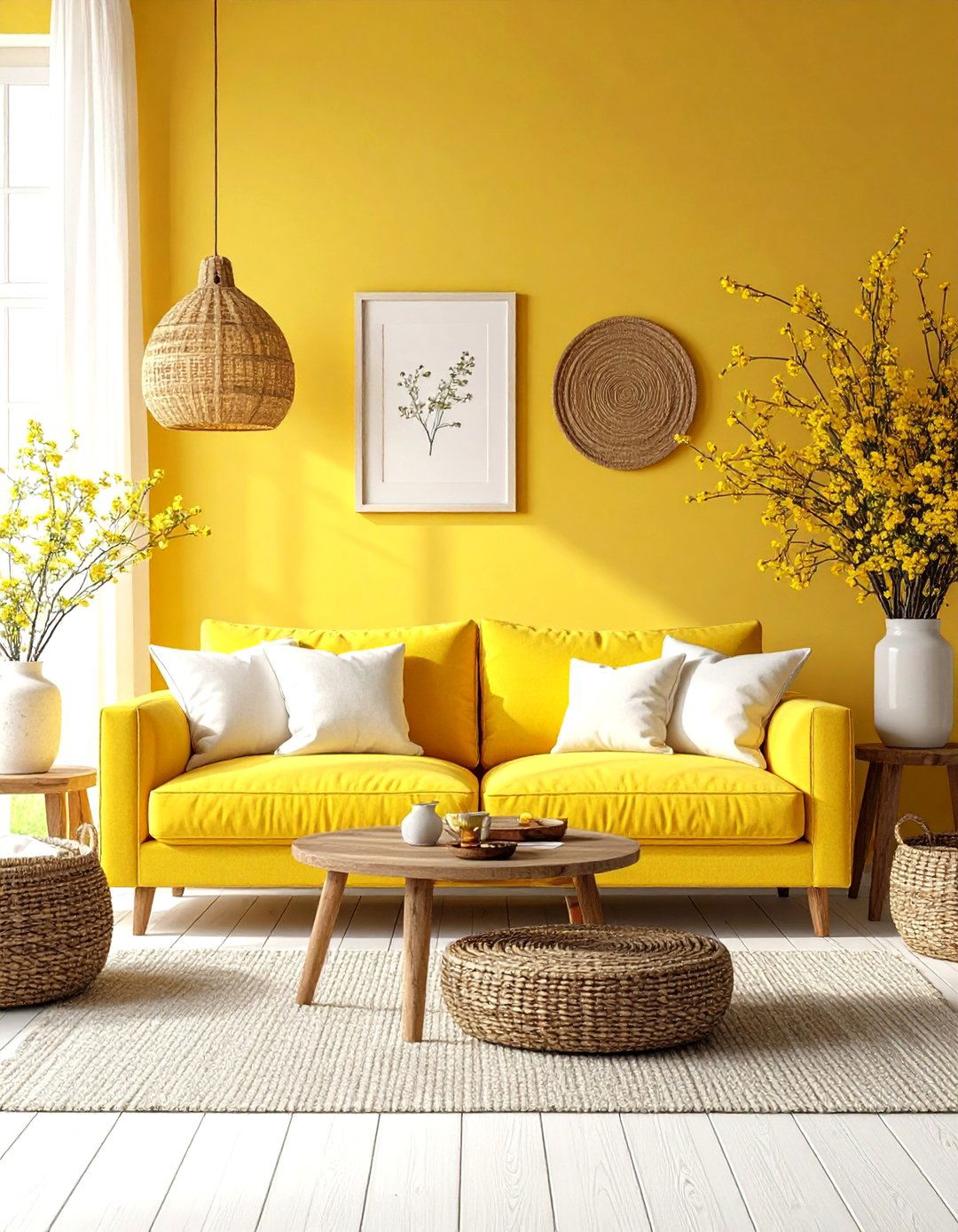 Pastel Living Room with Butter Yellow Cottagecore Charm - 20 Pastel Living Room Ideas