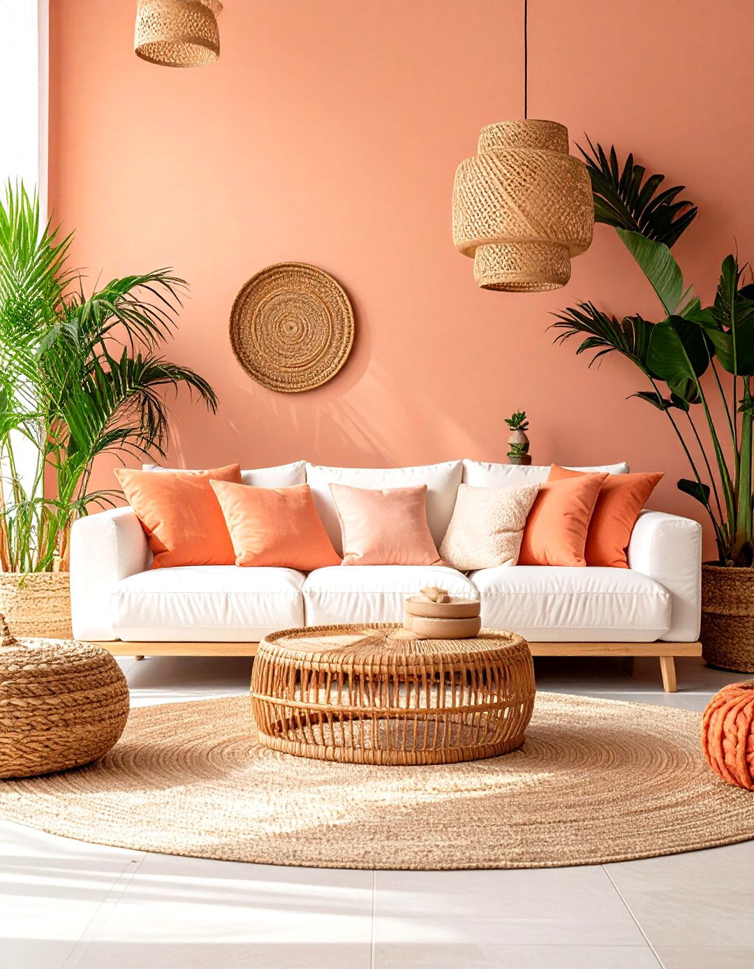 Pastel Living Room with Peachy Coral Tropical Modernism - 20 Pastel Living Room Ideas