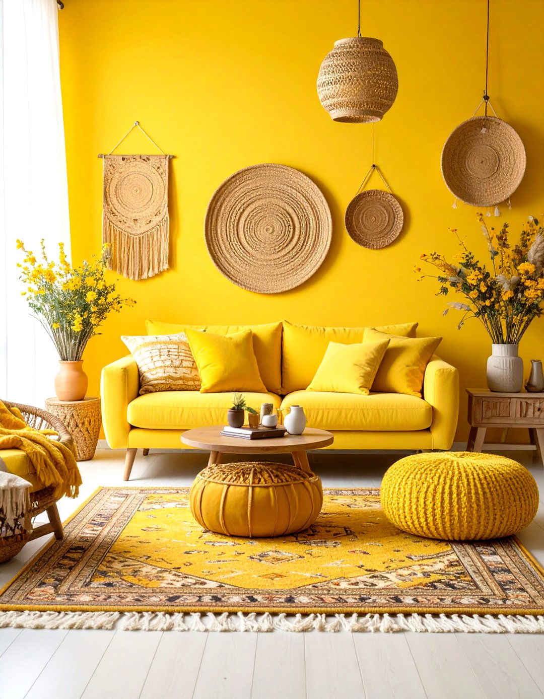 Pastel Living Room with Soft Yellow Maximalist Bohemian - 20 Pastel Living Room Ideas