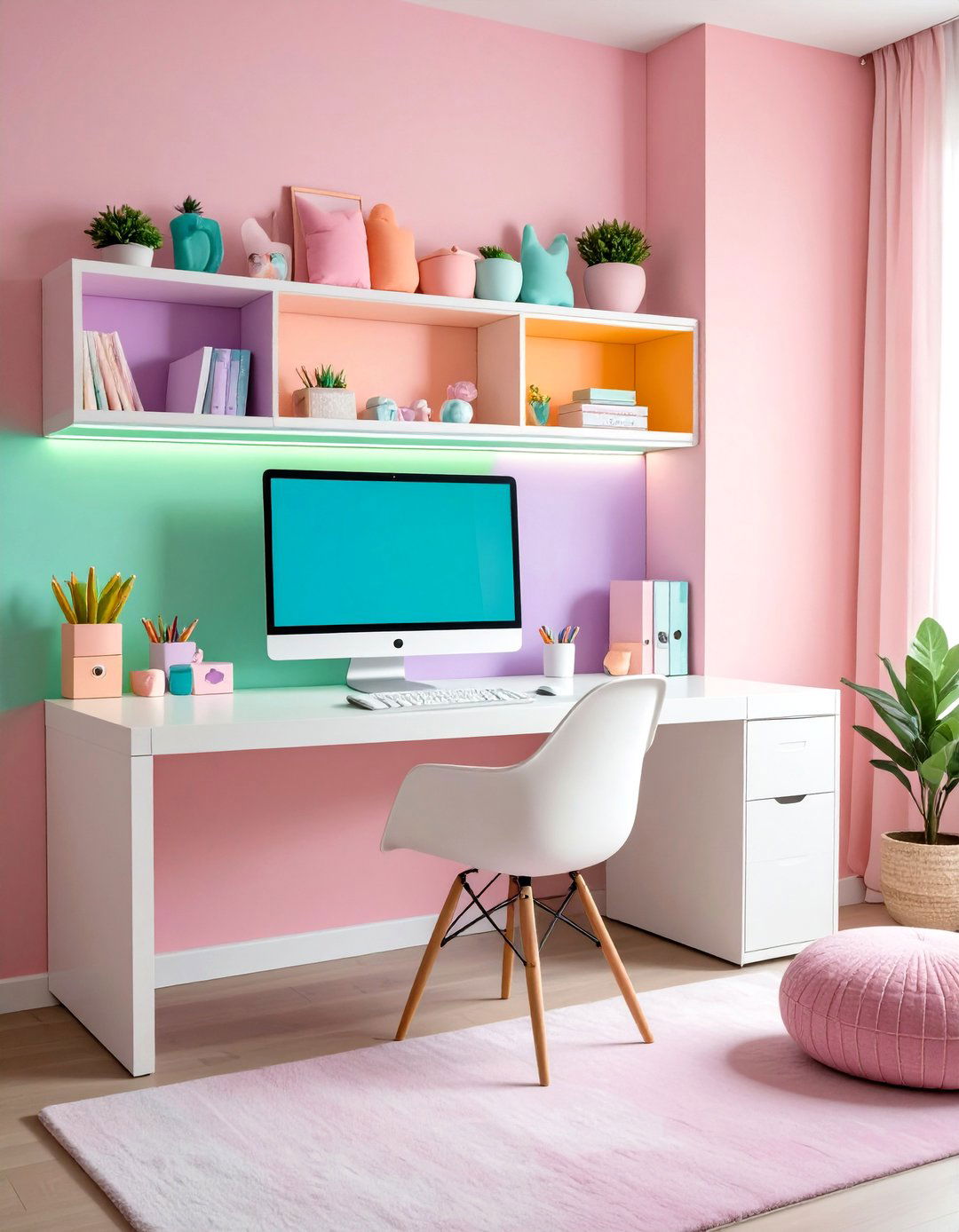 Pastel Pink Wonderland Gamer Girl Room - 20 Gamer Girl Room Ideas