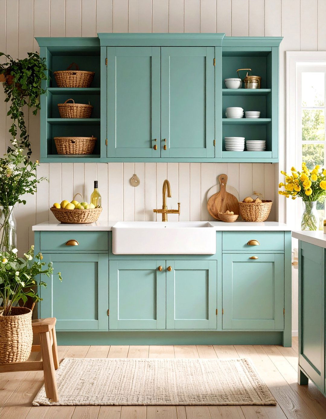 Pastel Pistachio with Pale Banana Kitchen - 20 Green and Yellow Kitchen Ideas
