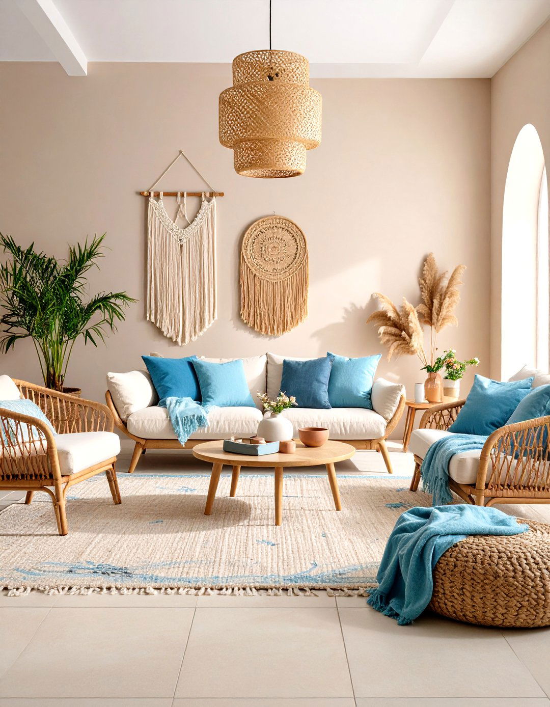 Pastel Pops for Spring Refresh - 20 Dulux Egyptian Cotton Living Room Ideas