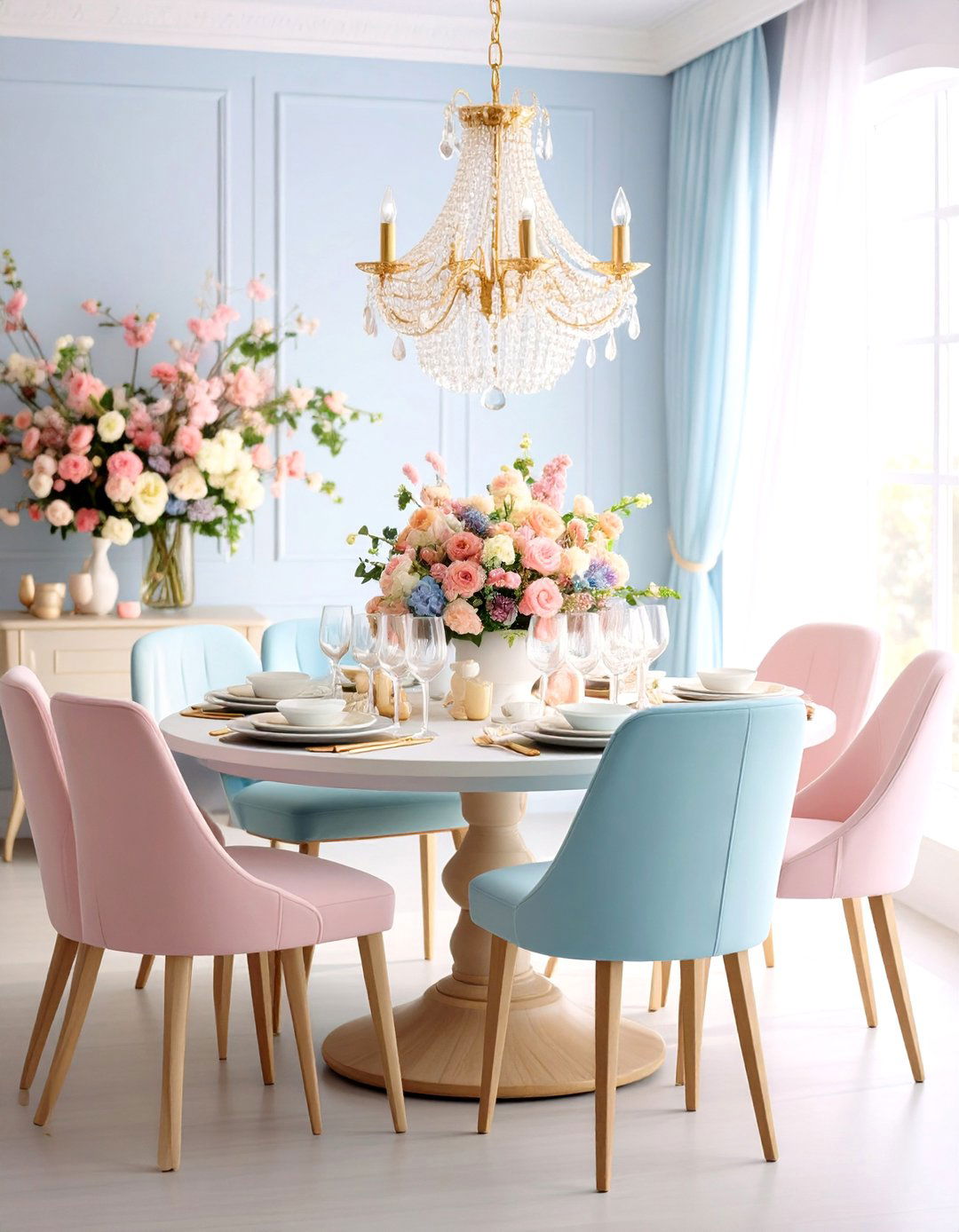 Pastel Rainbow Colorful Dining Room Ideas - 20 Colorful Dining Room Ideas