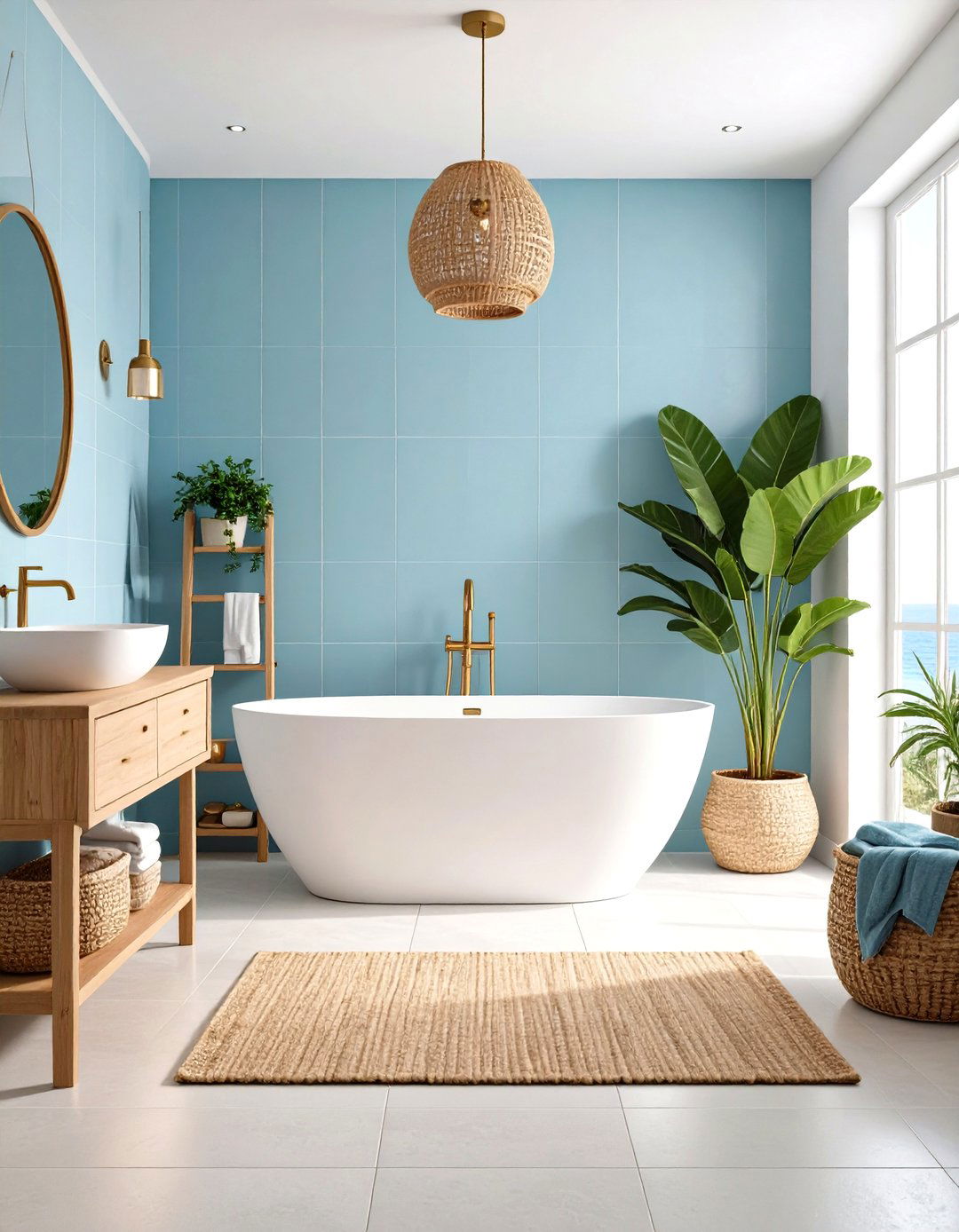 Pastel Room Ideas Sky Blue Coastal Bathroom - 20 Pastel Room Ideas