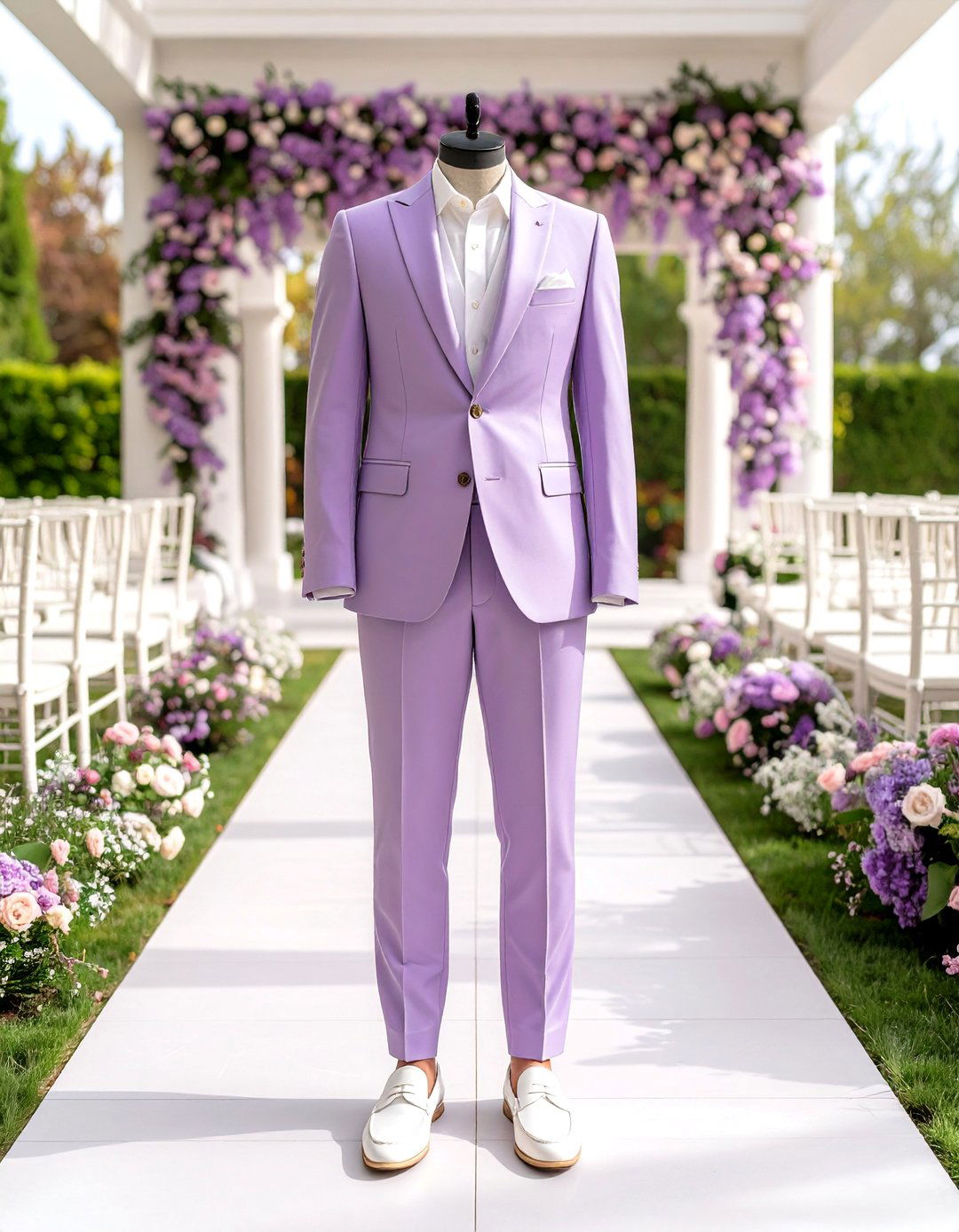 Pastel Soft Suit Wedding Guest Look - 20 Guest Wedding Outfit Ideas