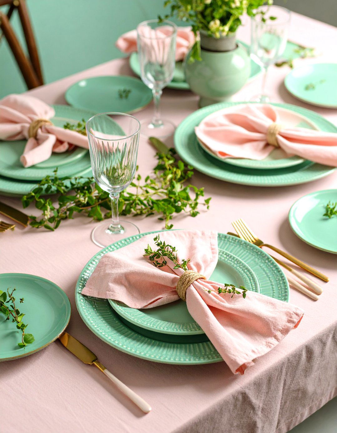 Pastel Table Settings - 20 Spring Decor Ideas