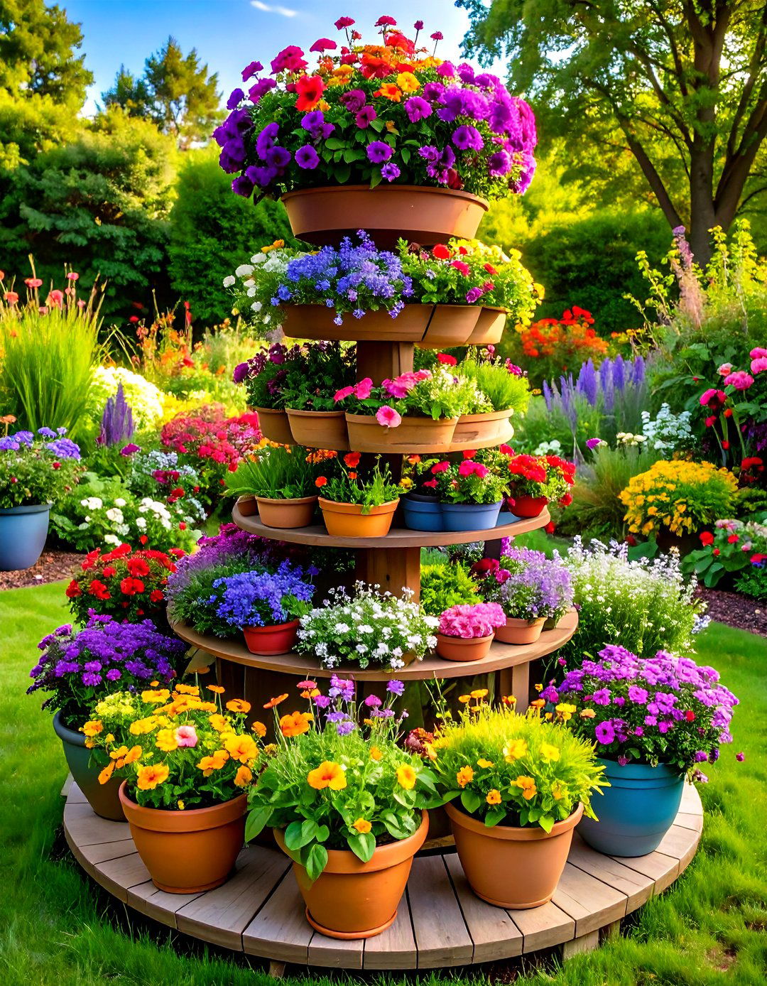 Patio Container Spiral - 20 Spiral Garden Design Ideas