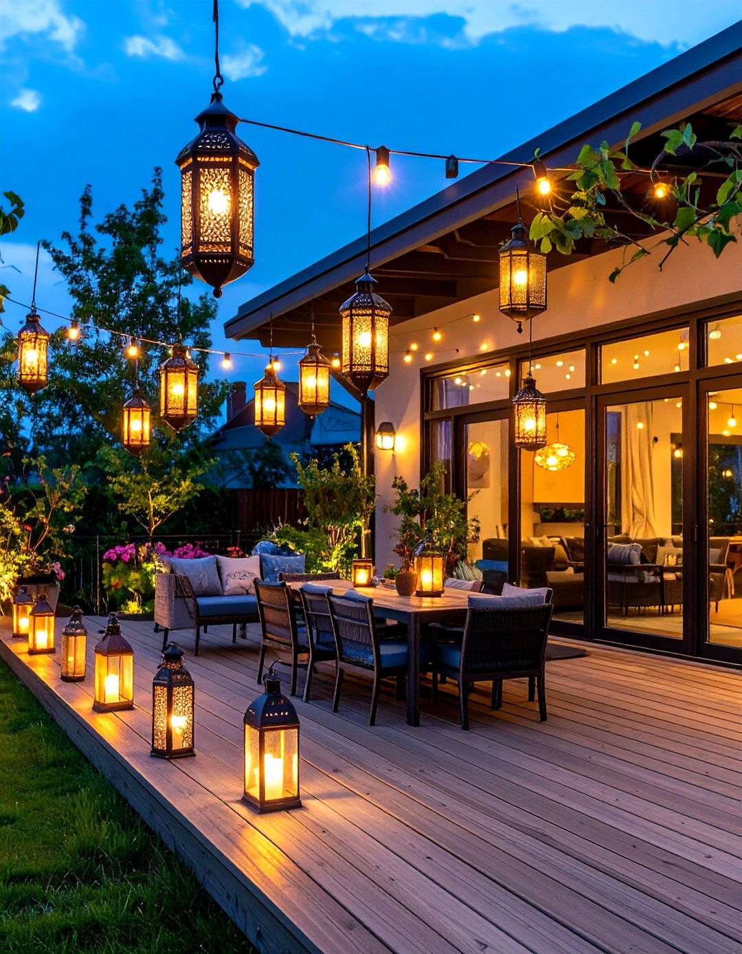 Patio Entertainment Lantern Atmosphere - 20 Lantern Decor Ideas