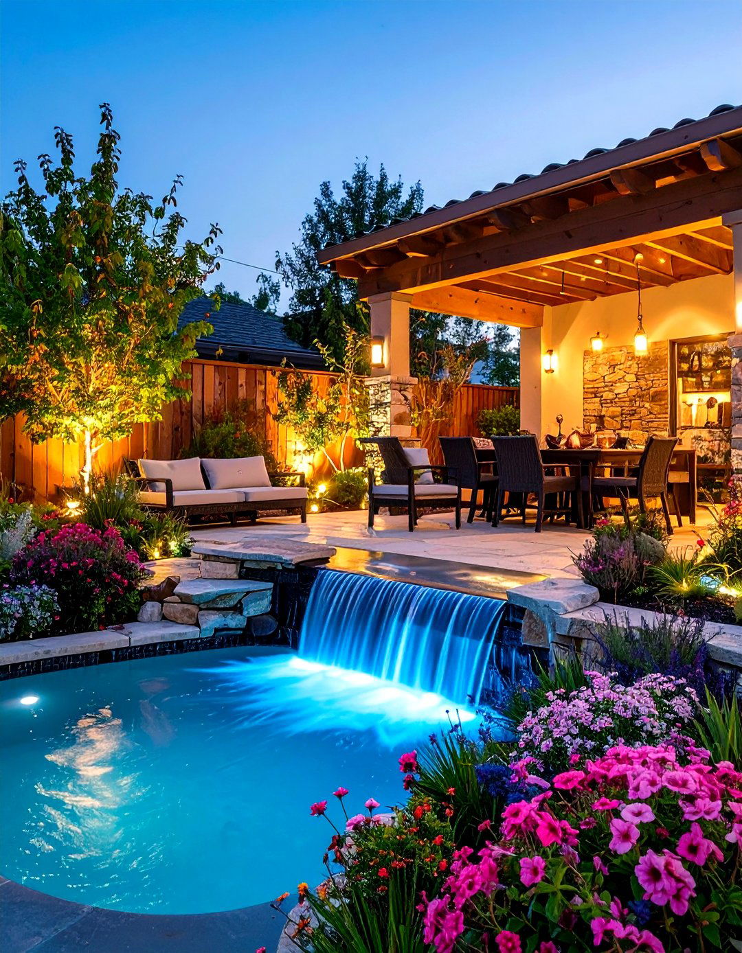 Patio Integration Pondless Waterfall - 20 Pondless Waterfall Ideas