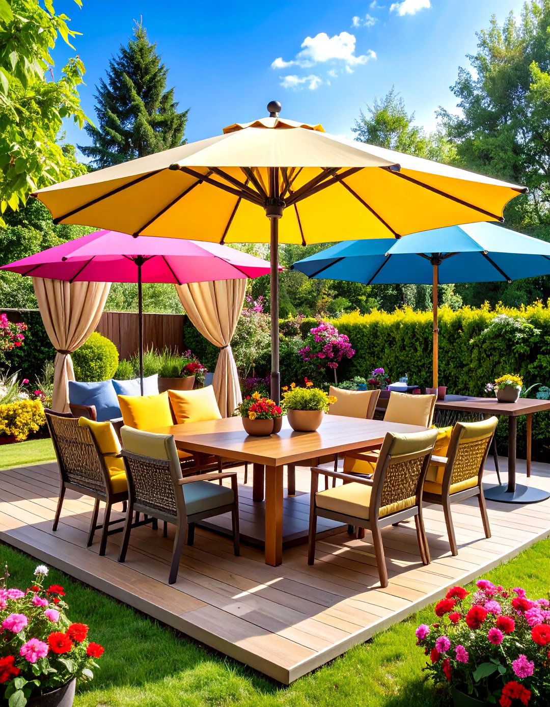 Patio Privacy Umbrella Configuration - 20 Patio Privacy Ideas