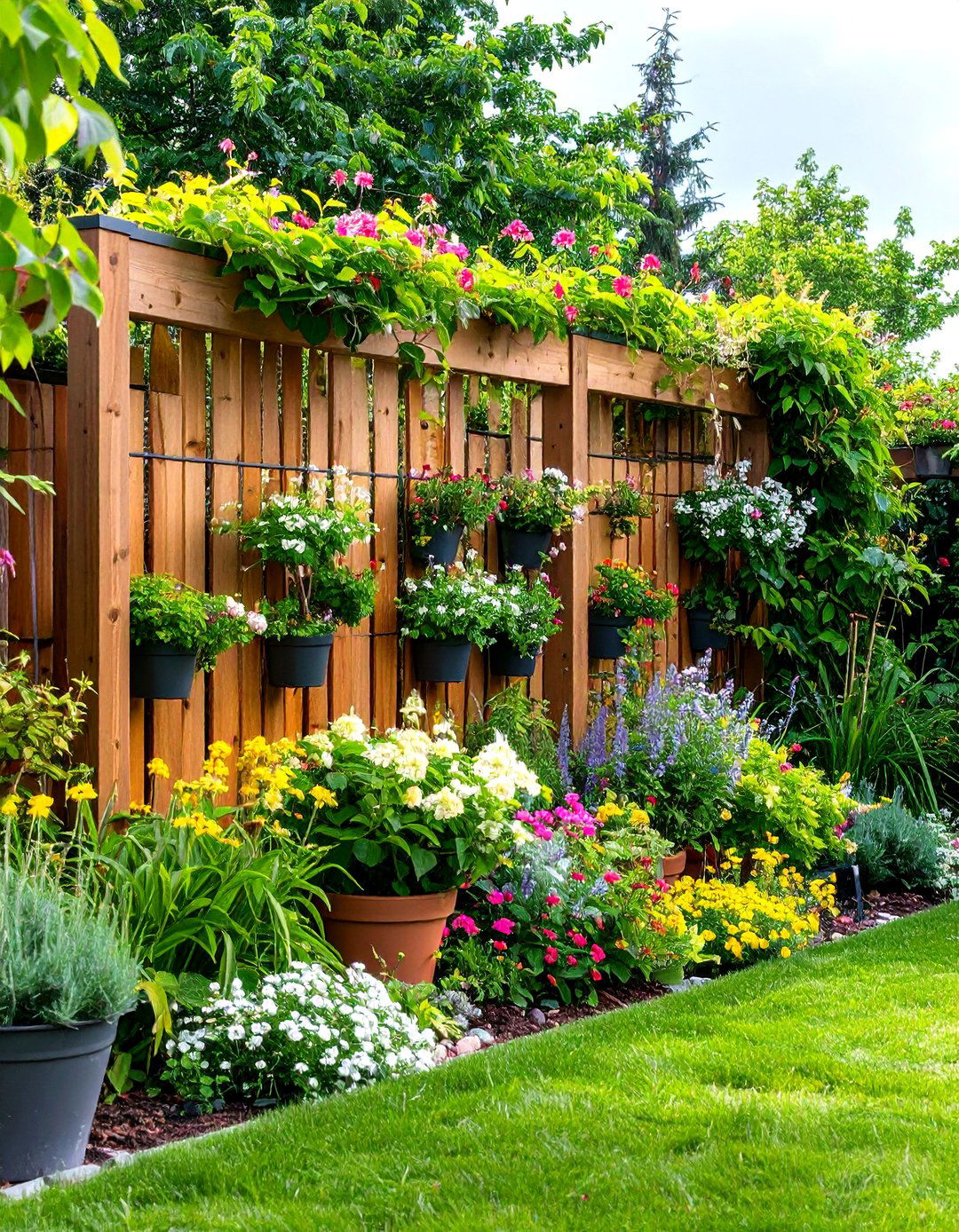 Patio Privacy Vertical Garden Trellis - 20 Patio Privacy Ideas