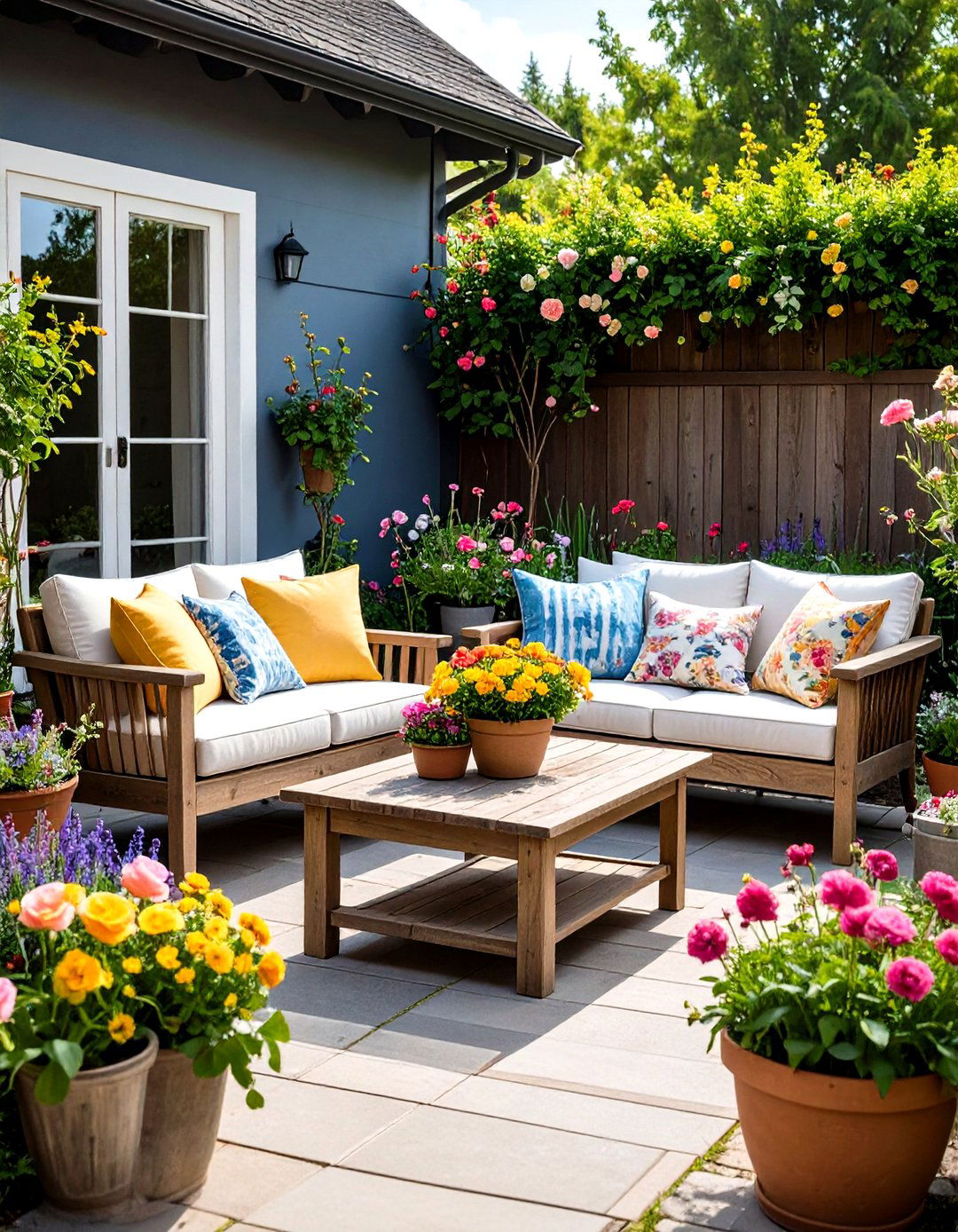 Patio Small Garden Cottage Style Romance - 20 Patio Small Garden Ideas