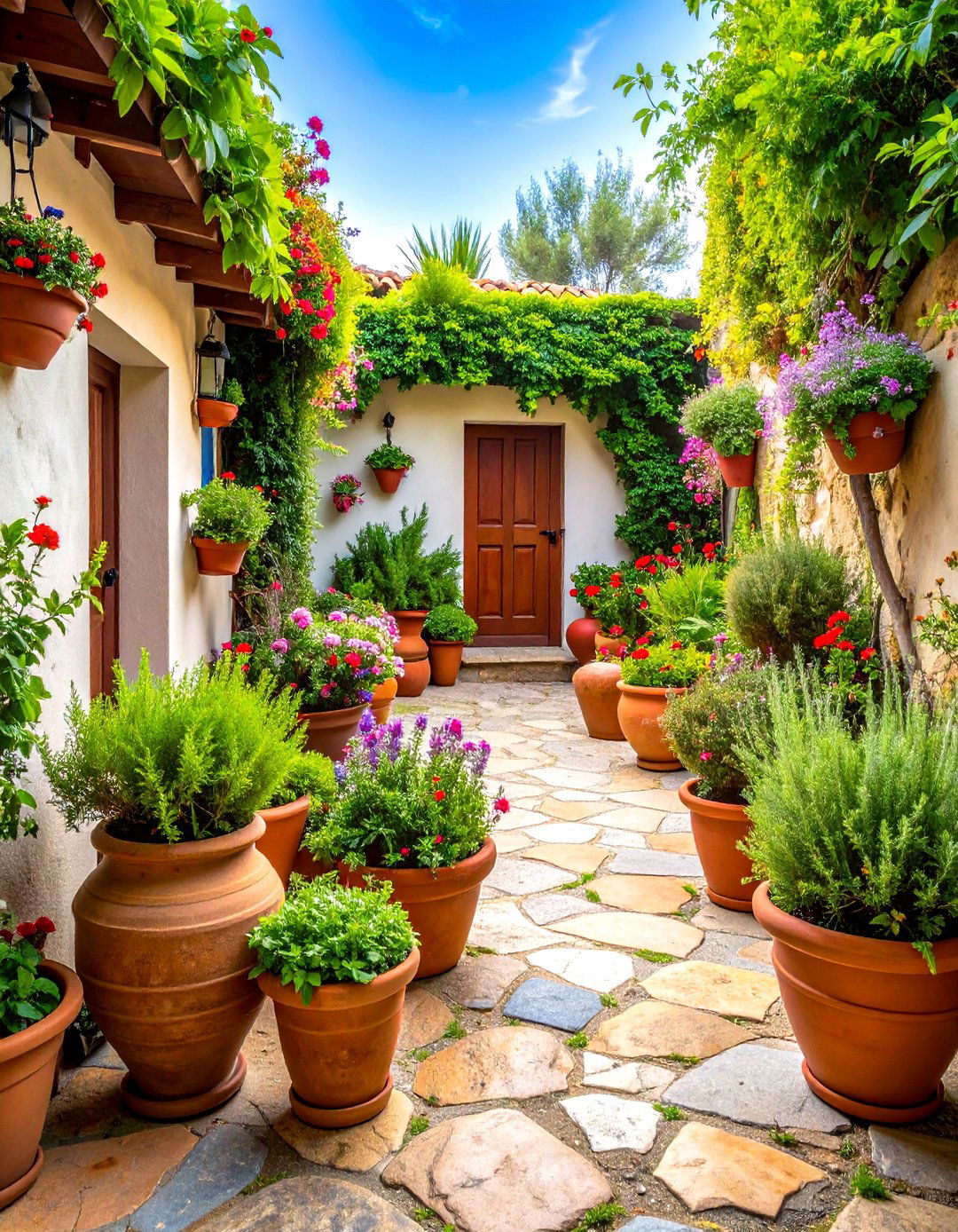 Patio Small Garden Mediterranean Herb Haven - 20 Patio Small Garden Ideas