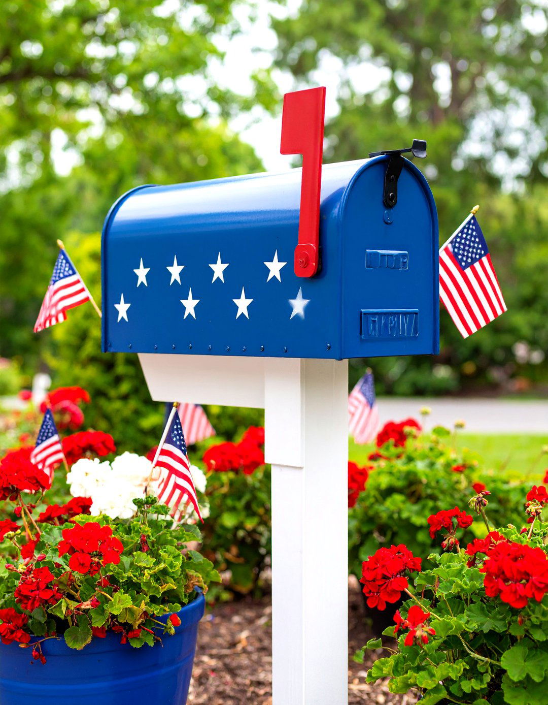 Patriotic Americana Mailbox Decor - 20 Mailbox Decor Ideas