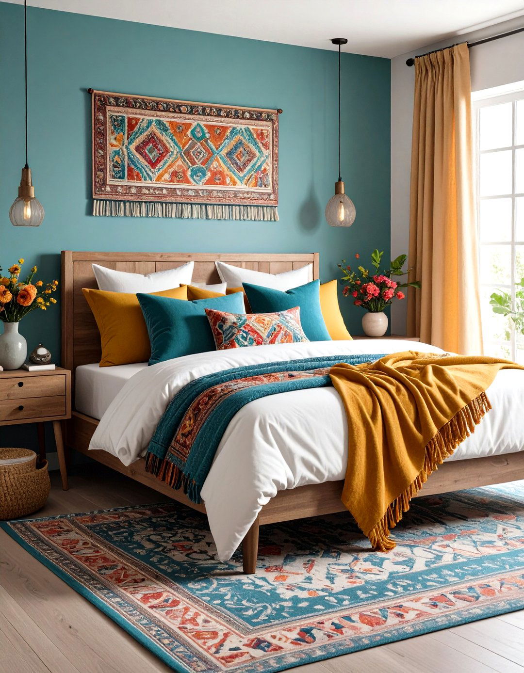 Pattern Clashing Pillows Energize the Bedroom - 20 Hipster Bedroom Ideas