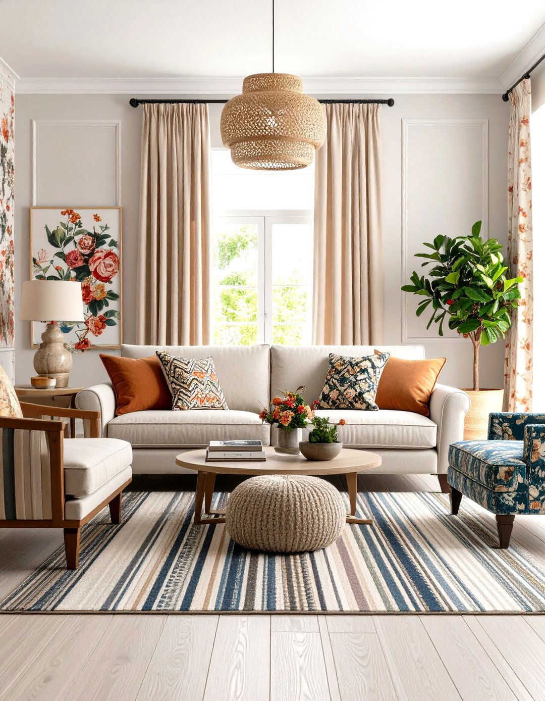 Pattern Drenched Maximalist Living Room Design - 20 Maximalist Living Room Design Ideas