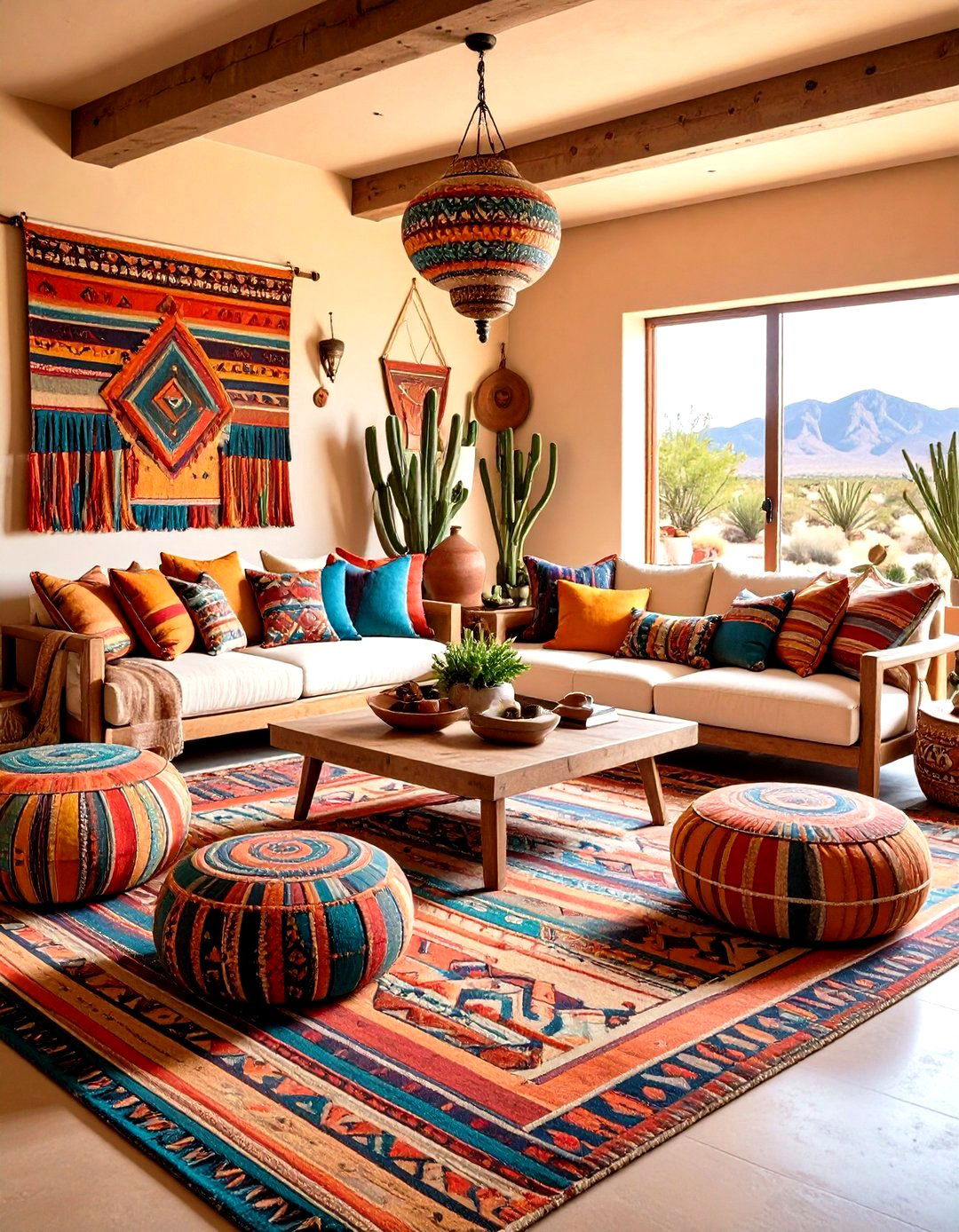 Pattern Layering - 20 Southwest Interior Design Ideas