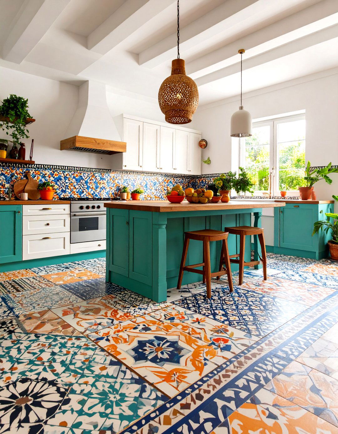 Pattern Patchwork Tile Floor - 20 Maximalist Decor Ideas