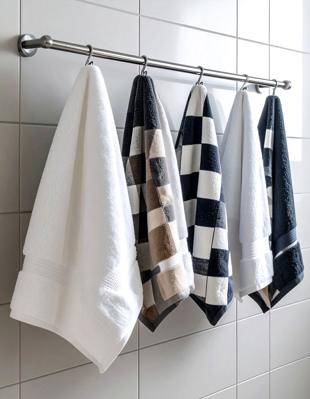 Patterned Chequerboard Towels - 20 Towel Display Ideas