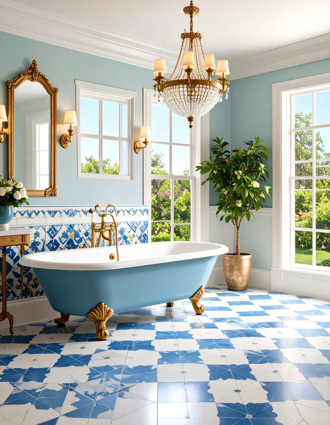 Patterned Encaustic Tiles - 20 Victorian Bathroom Ideas