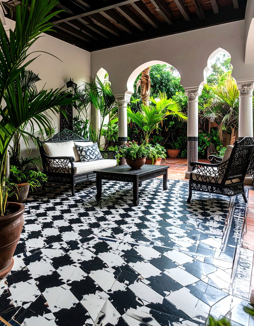 Patterned Floor Tiles - 20 Small Porch Ideas