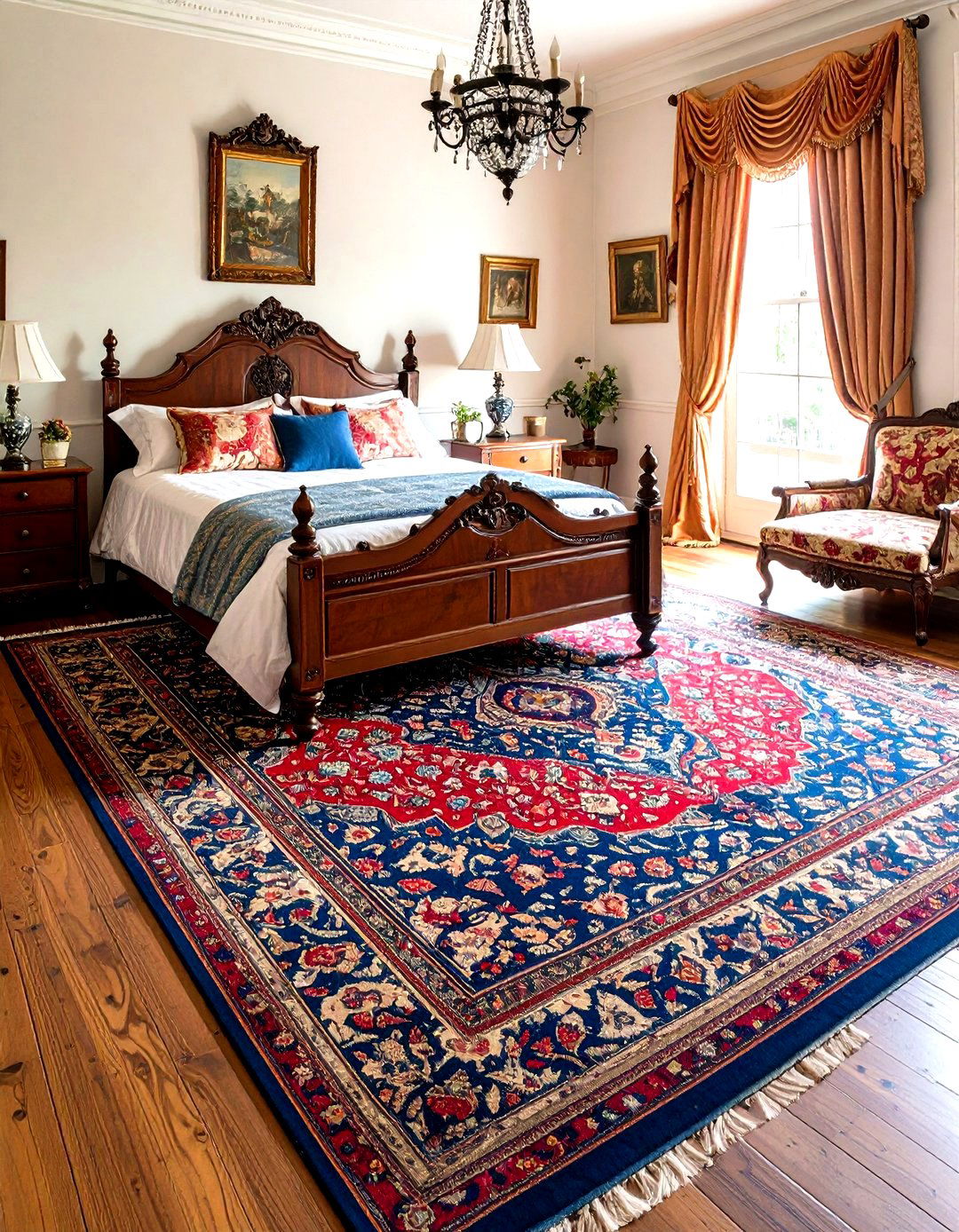 Patterned Rugs - 20 Victorian Bedroom Ideas
