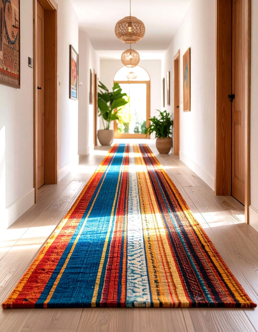 Patterned Runners to Lead Through the Hallway - 20 Hallway Ideas