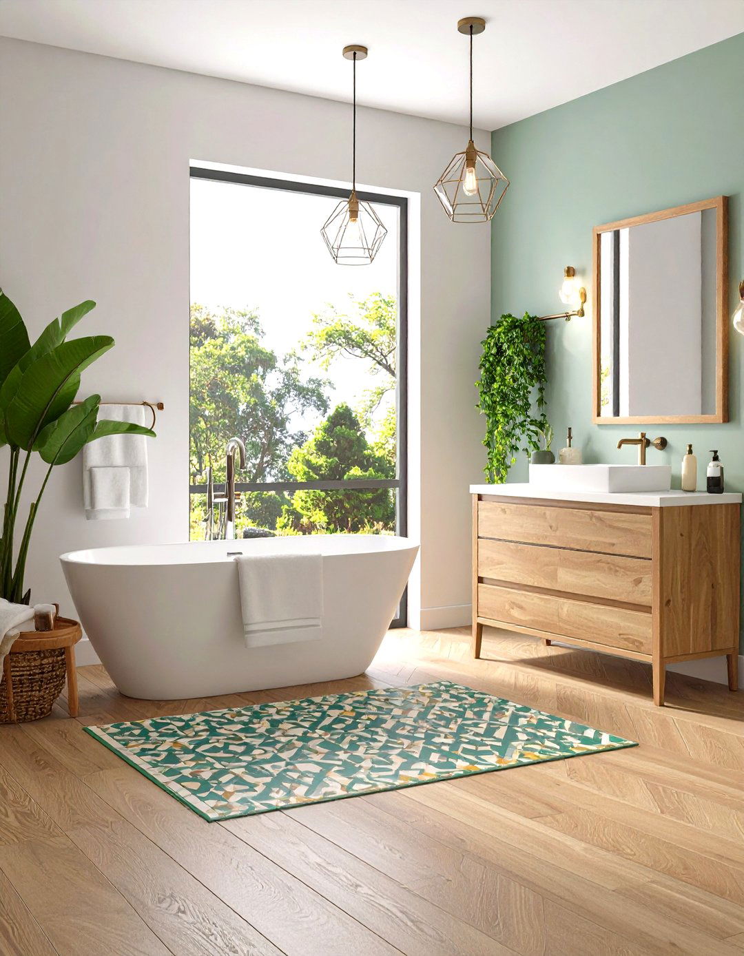 Patterned Vinyl Flooring - 20 Small Bathroom Flooring Ideas