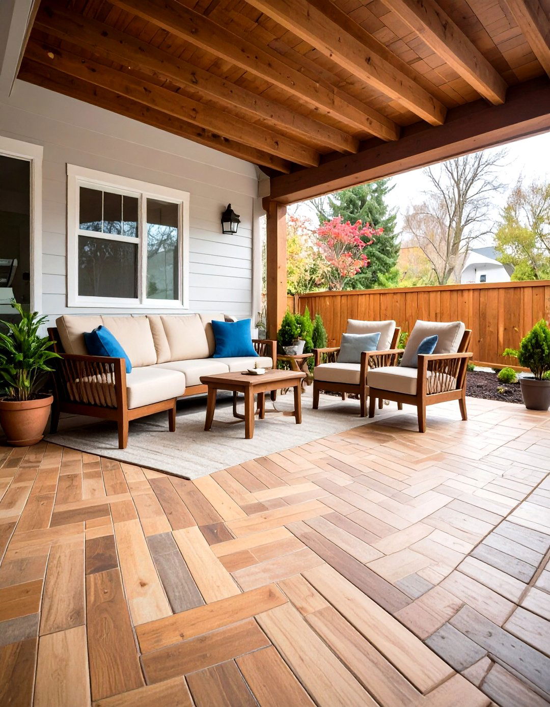 Paver Stone Flooring - 20 Under Deck Landscaping Ideas