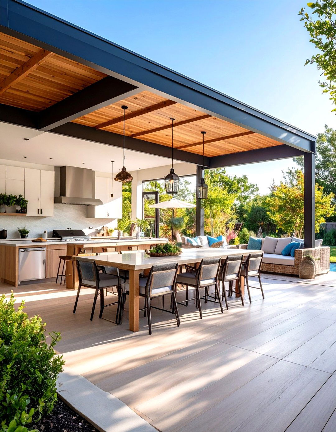 Pavilion Kitchen Outdoor Living Room - 20 Outdoor Living Room Ideas