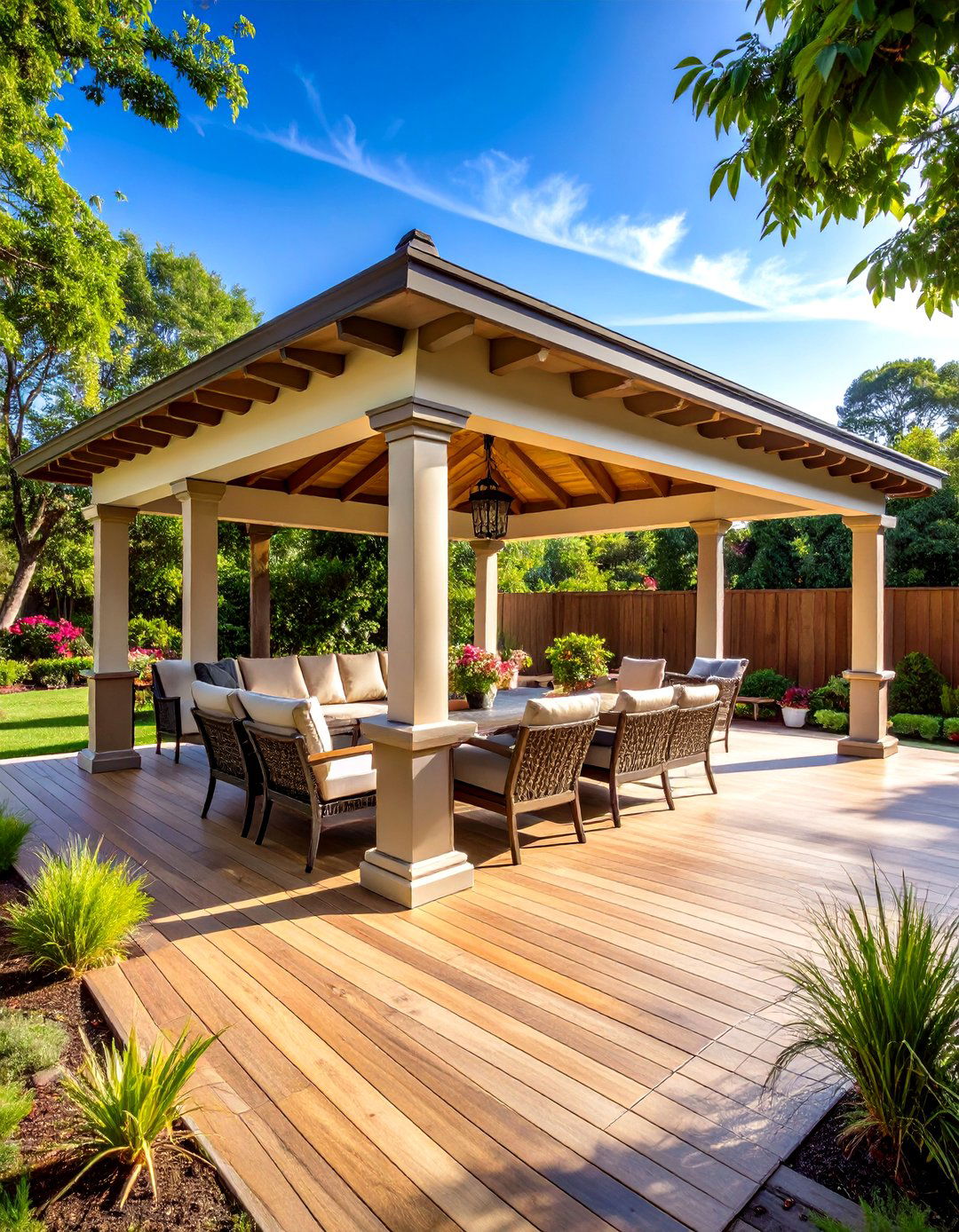 Pavilion Style Covered Patio for Grand Outdoor Entertainment - 20 Covered Patio Ideas
