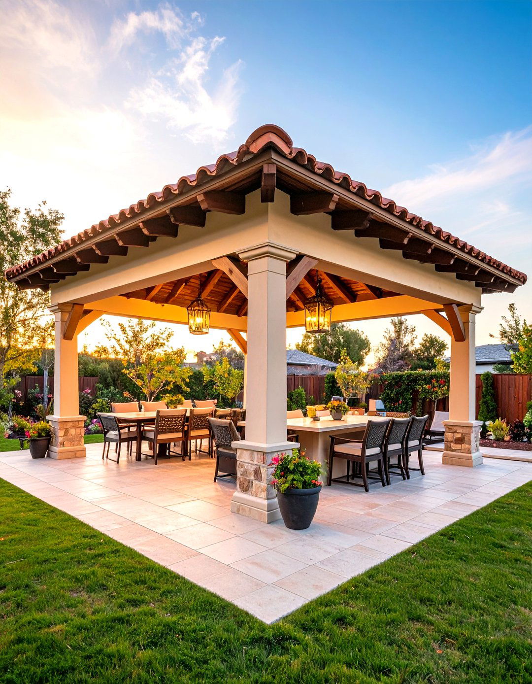 Pavilion Style Outdoor Kitchen Roof - 20 Outdoor Kitchen Roof Ideas