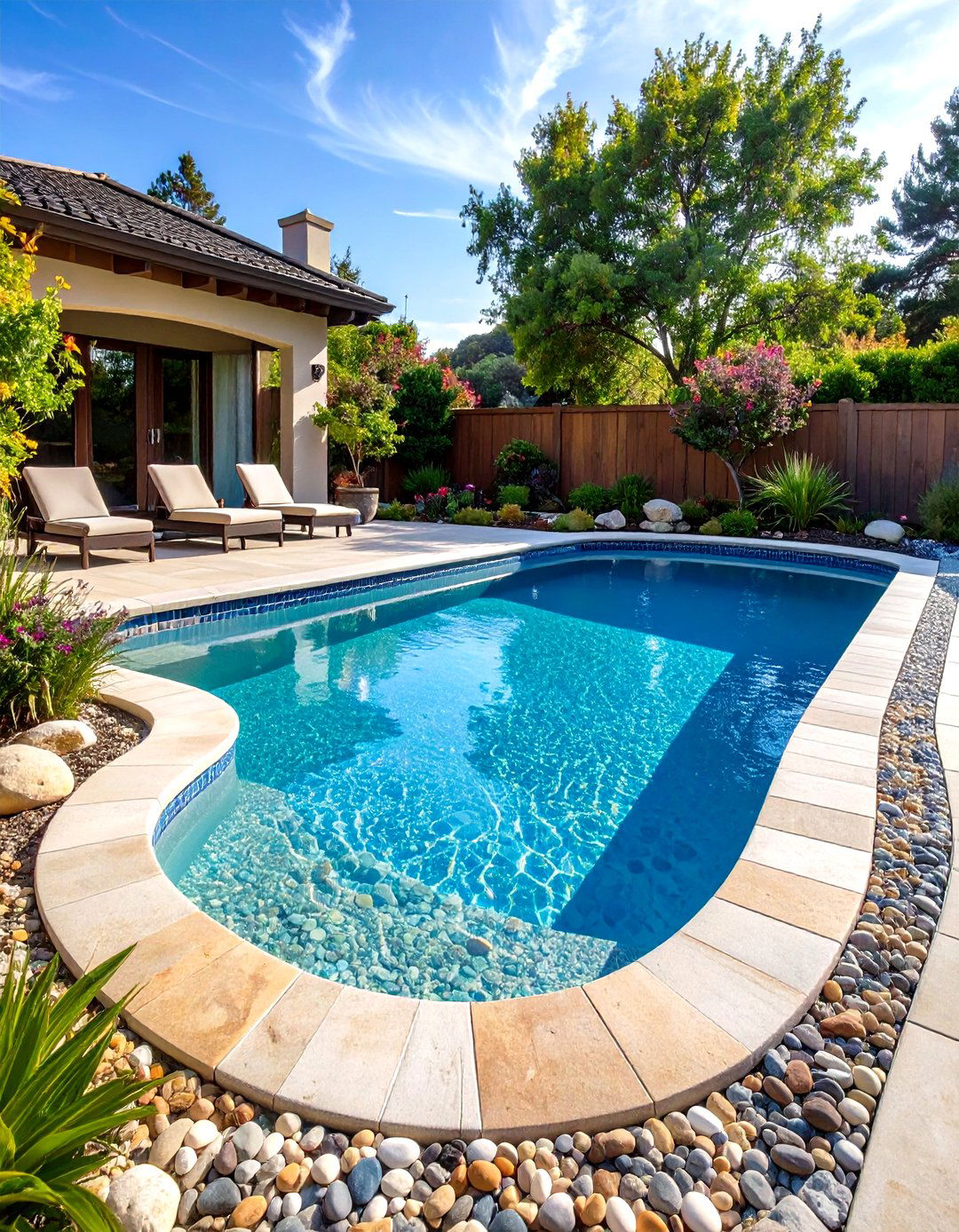 Pebble Effect Pool Tile Surfaces - 20 Pool Tile Ideas