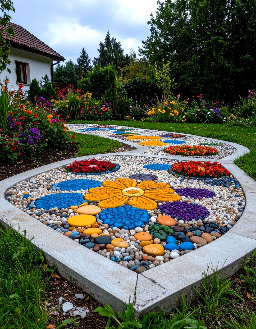 Pebble Mosaic Art - 20 Stone Garden Ideas