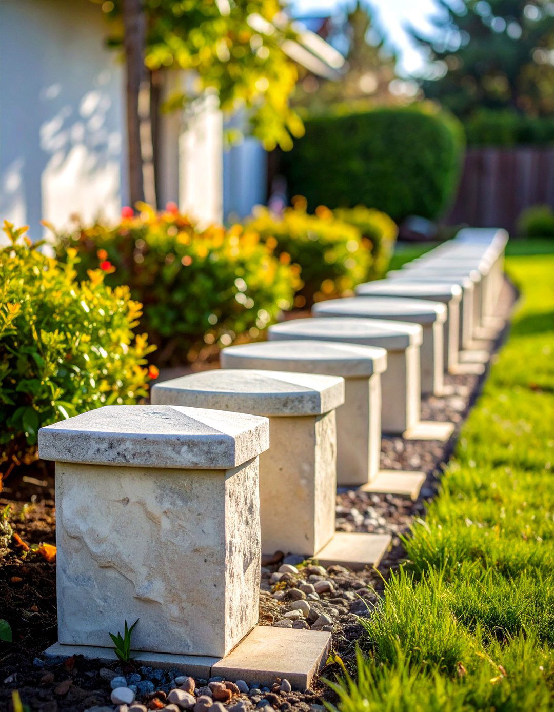 Pebble Mosaic Edge - 20 Stone Garden Edging Ideas