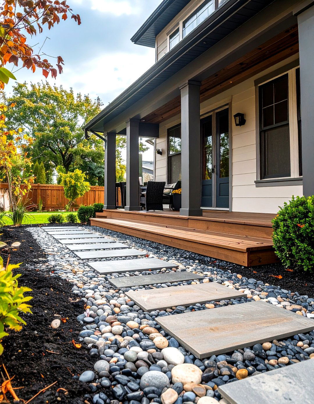 Pebble Mosaic Rug Front Porch Tile - 20 Front Porch Tile Ideas