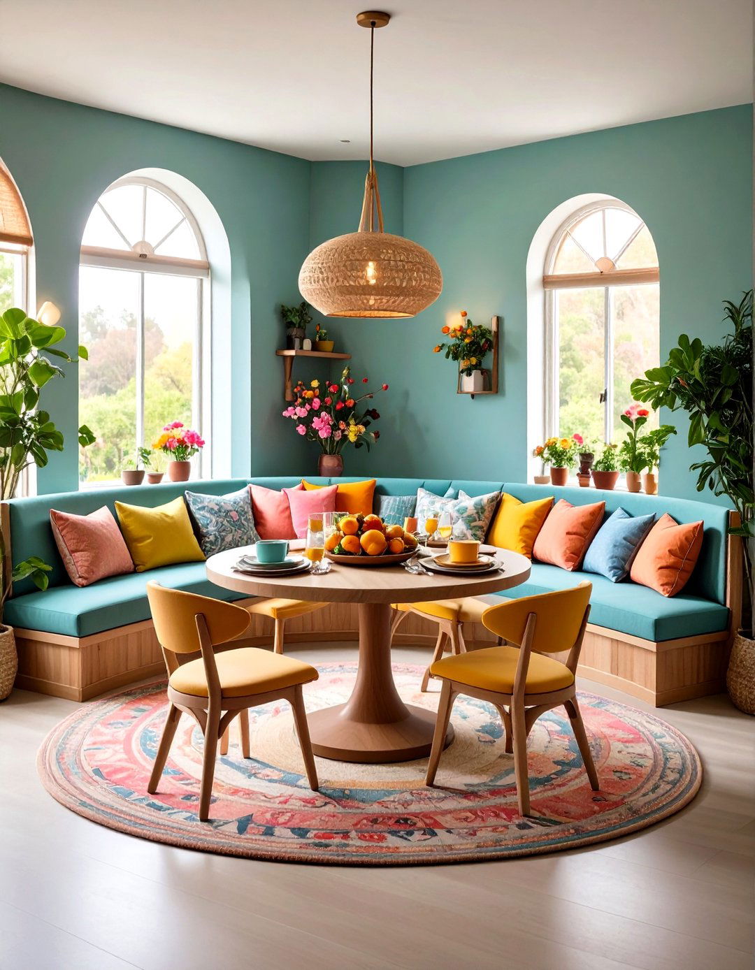 Pedestal Breakfast Nook - 20 Small Kitchen Table Ideas