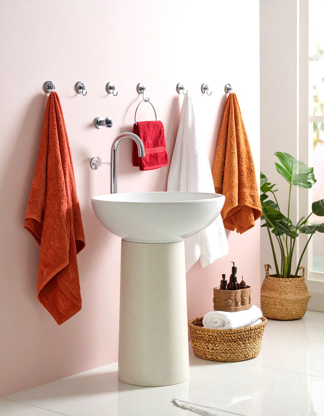 Pedestal Sink Narrow Linen Cabinet Addition - 20 Pedestal Sink Storage Ideas