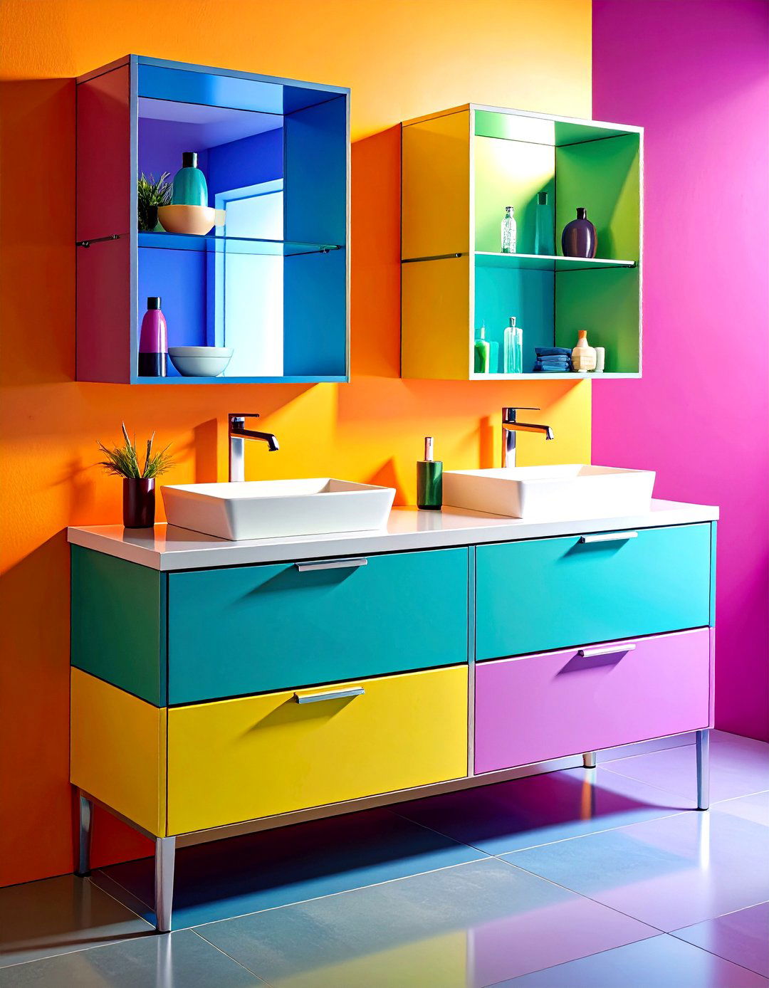 Pedestal Sink with Hidden Storage - 20 Small Bathroom Vanity Ideas