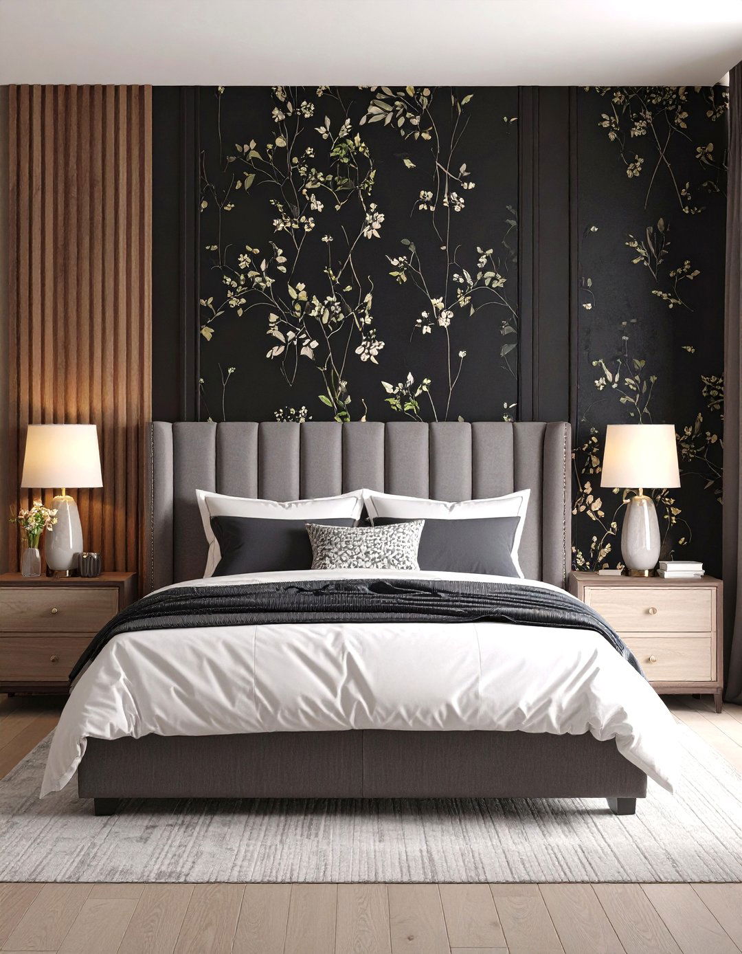Peel And Stick Experiment - 20 Black Accent Wall Bedroom Ideas
