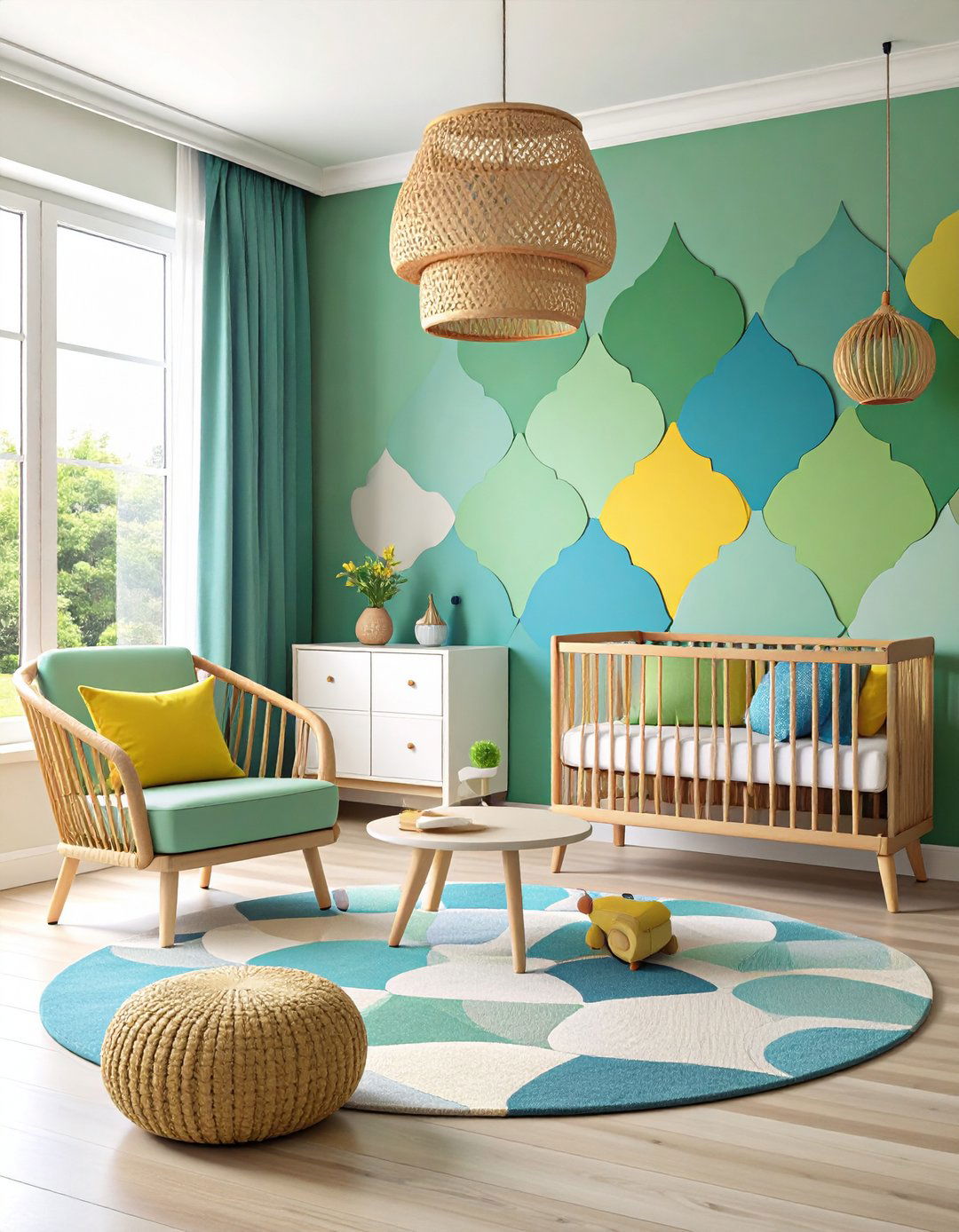 Peel and Stick Quatrefoil Accent Wall - 20 Geometric Accent Wall Ideas