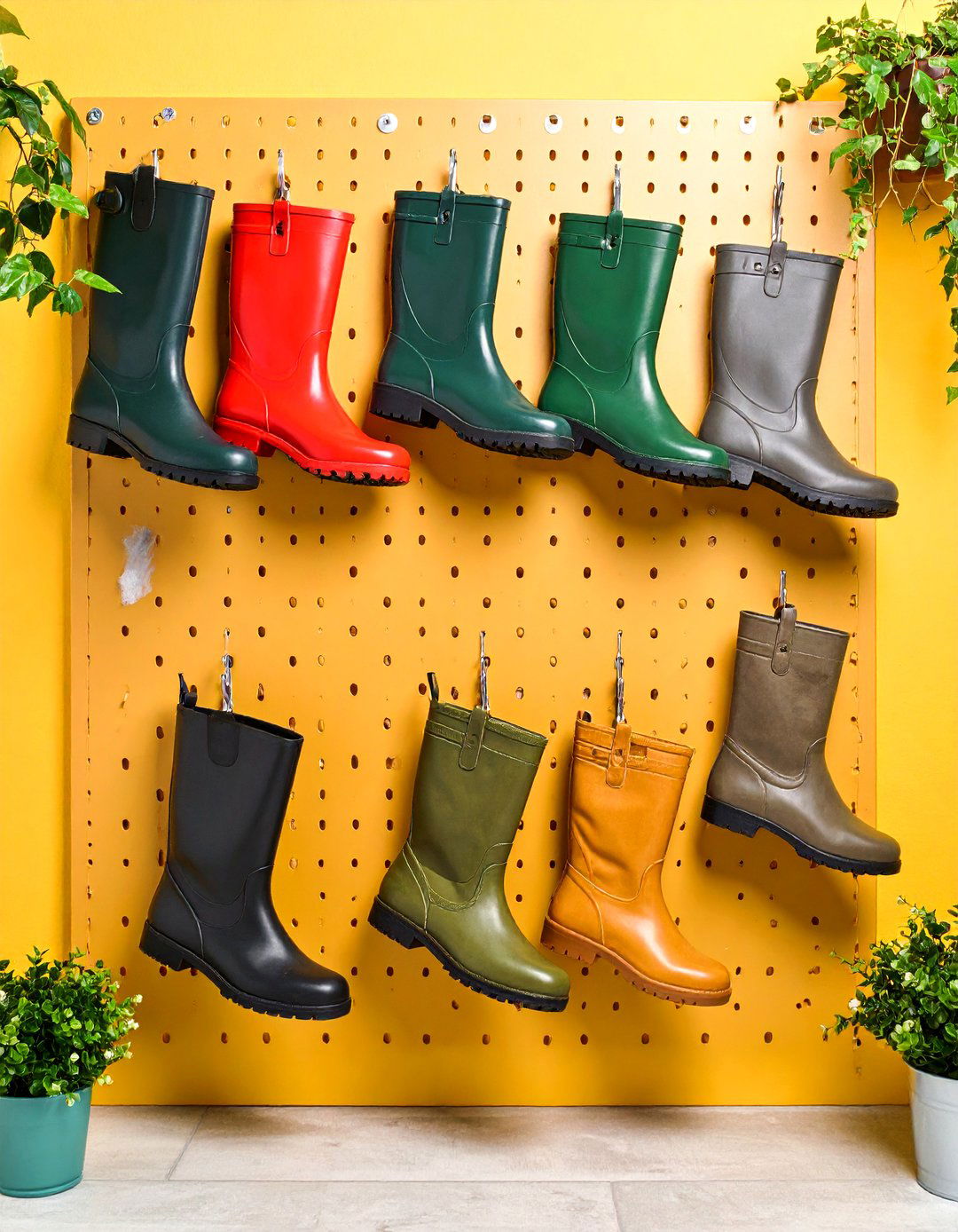 Pegboard Boot Storage Systems - 20 Boot Storage Ideas