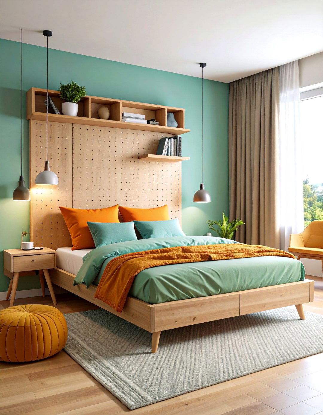 Pegboard Floating Nightstand Alternative - 20 Pegboard Ideas