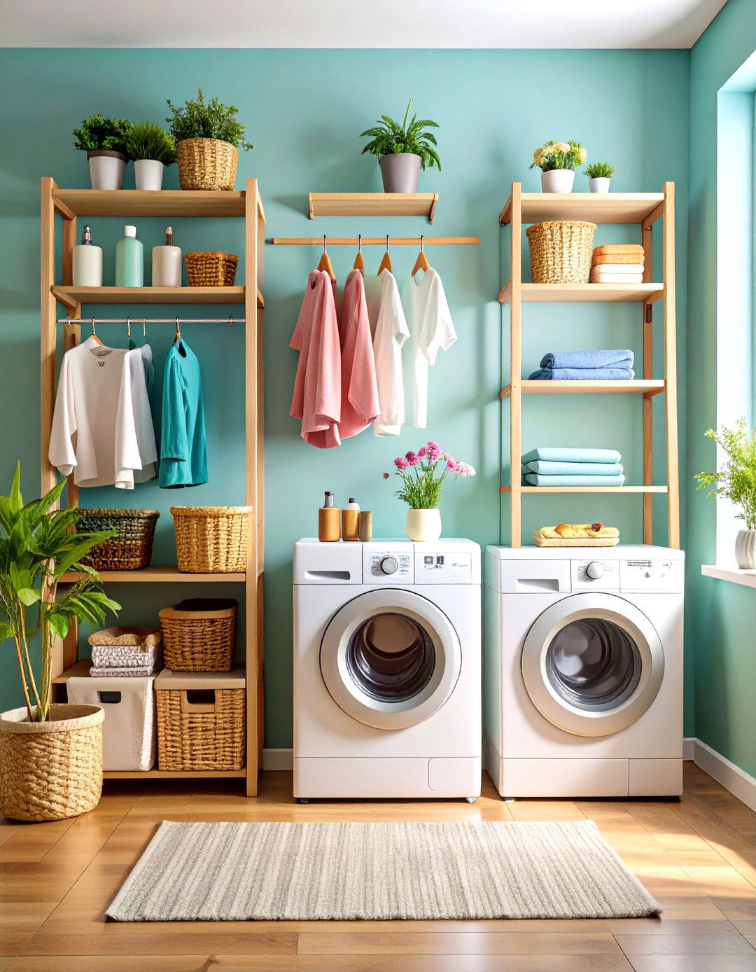 Pegboard Laundry Room Shelving with Customizable Tool Organization - 20 Laundry Room Shelving Ideas