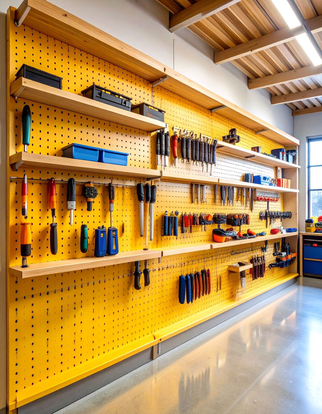 Pegboard Power Tool Storage Wall - 20 Power Tool Storage Ideas