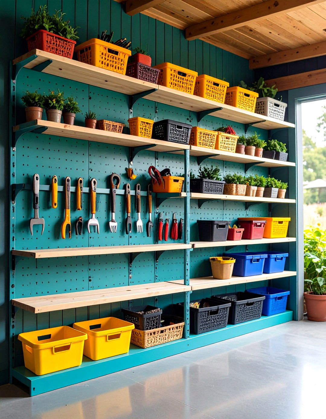 Pegboard Shelving - 20 Shed Shelving Ideas