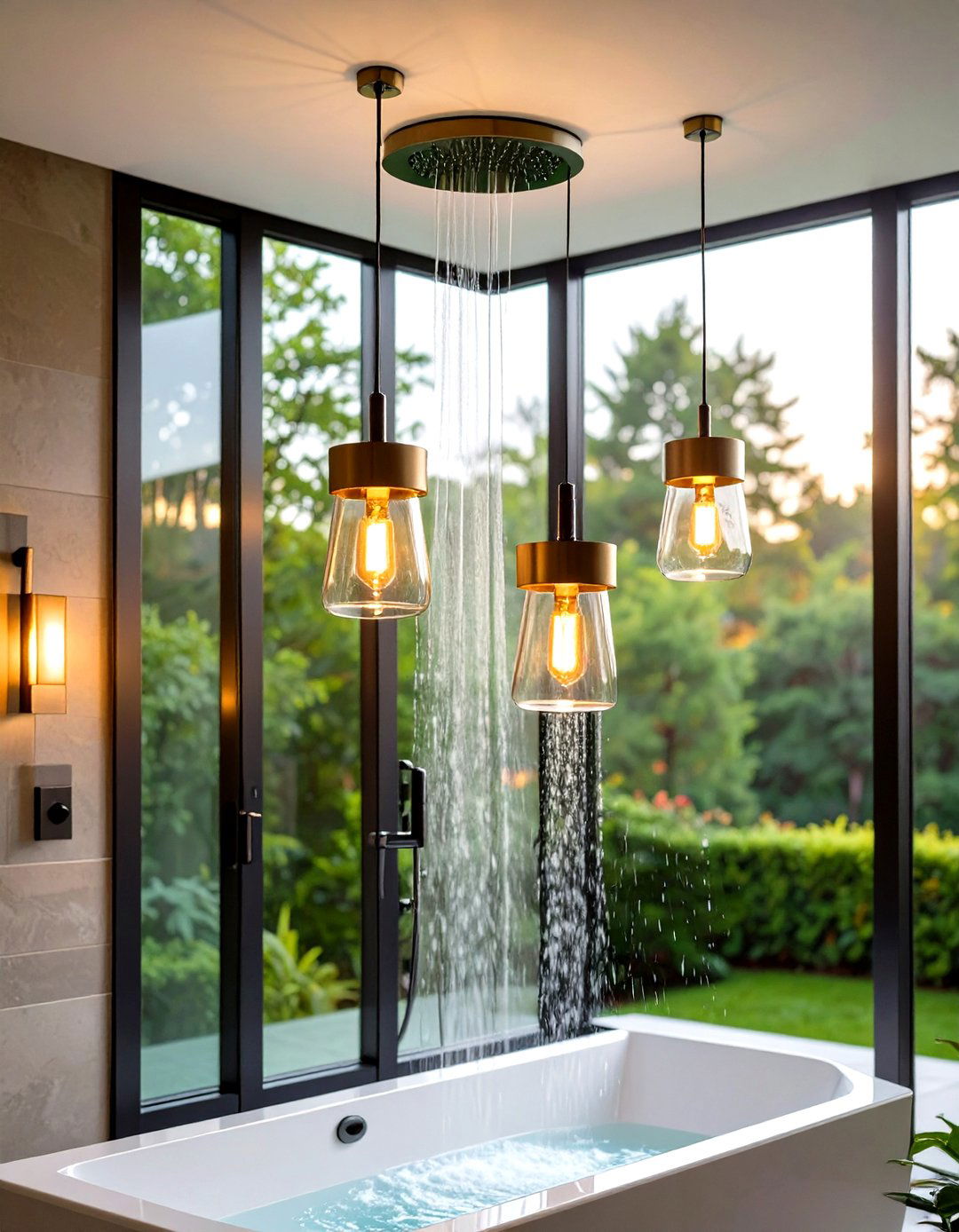 Pendant Lights - 20 Shower Lighting Ideas