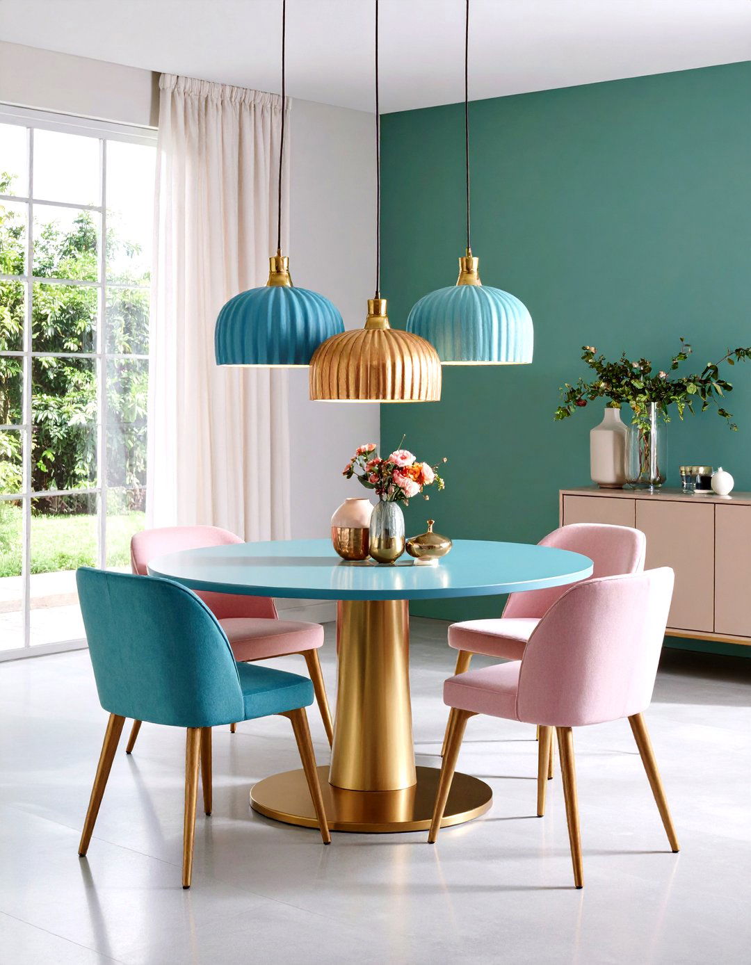Pendant Lit Breakfast Nook Ambiance - 20 Breakfast Nook Ideas