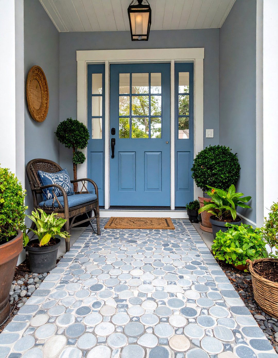 Penny Round Tiles - 20 Small Entryway Tile Floor Ideas