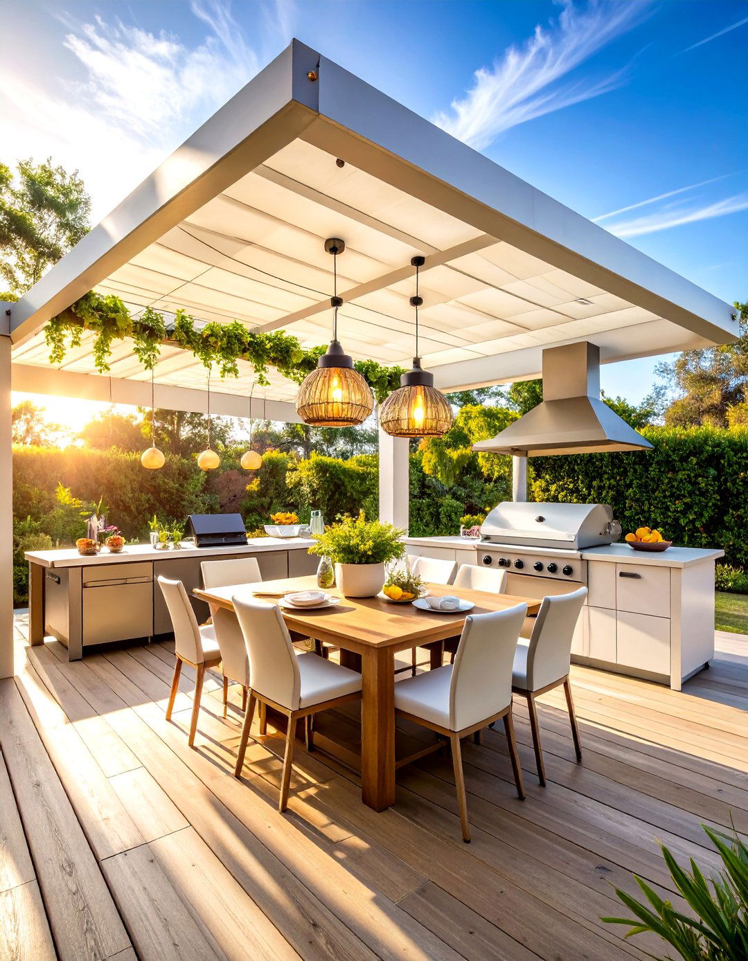 Pergola Covered Outdoor Kitchen Designs - 20 Outdoor Kitchen Designs